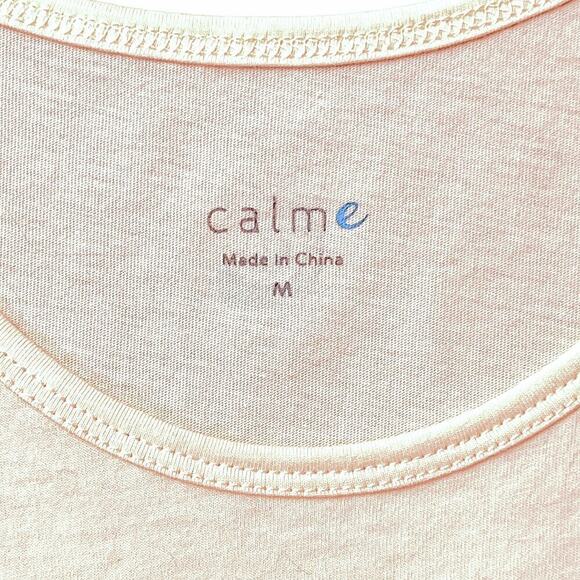 Johnny Was Calme Scoop Neck High-Low Cotton Tank Top Ivory Cream Womens Sz M NWT - Picture 4 of 7